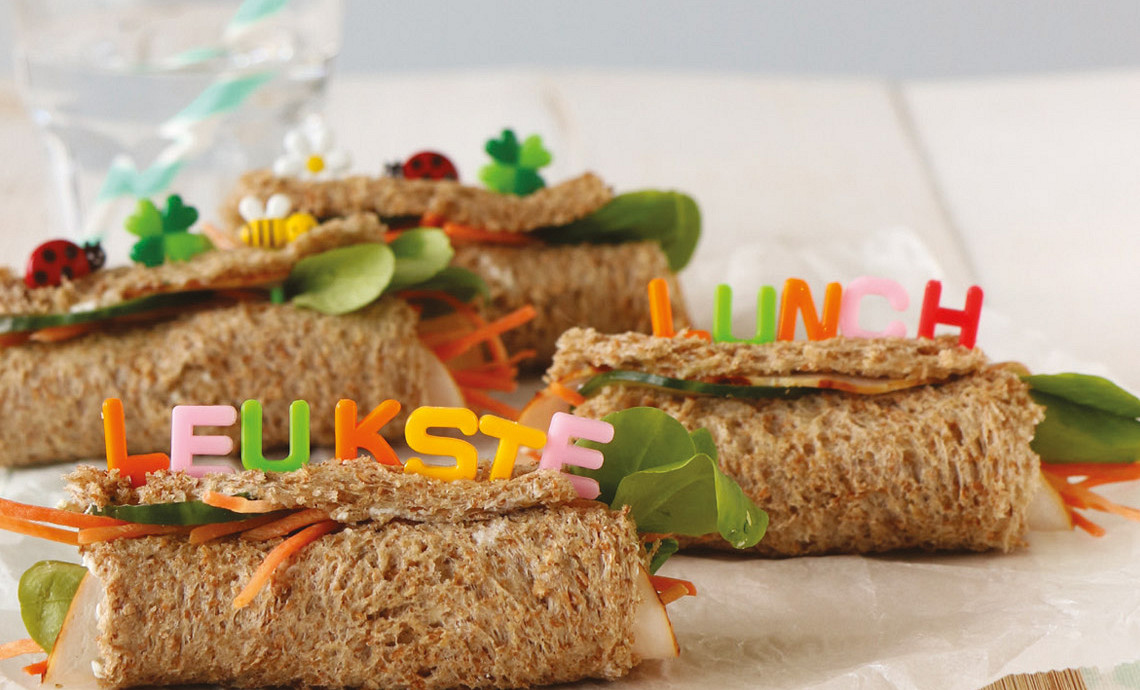 Kinderwraps van brood