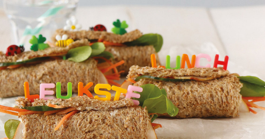 Kinderwraps van brood